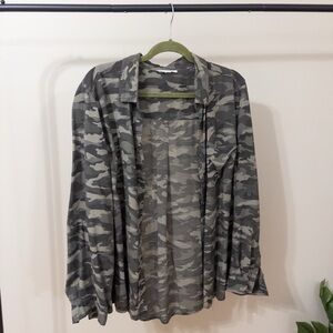 beach lunch lounge camo long sleeve shirt